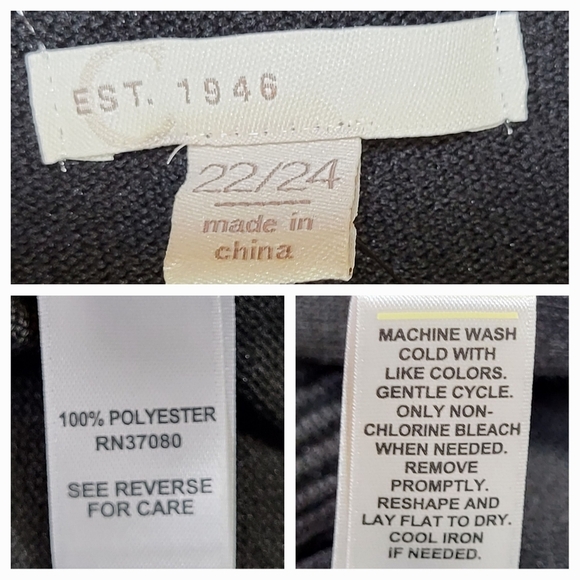 CATO Pearl Embellished Black Waterfall Cardigan - Plus Size 22/24W - Picture 11 of 13